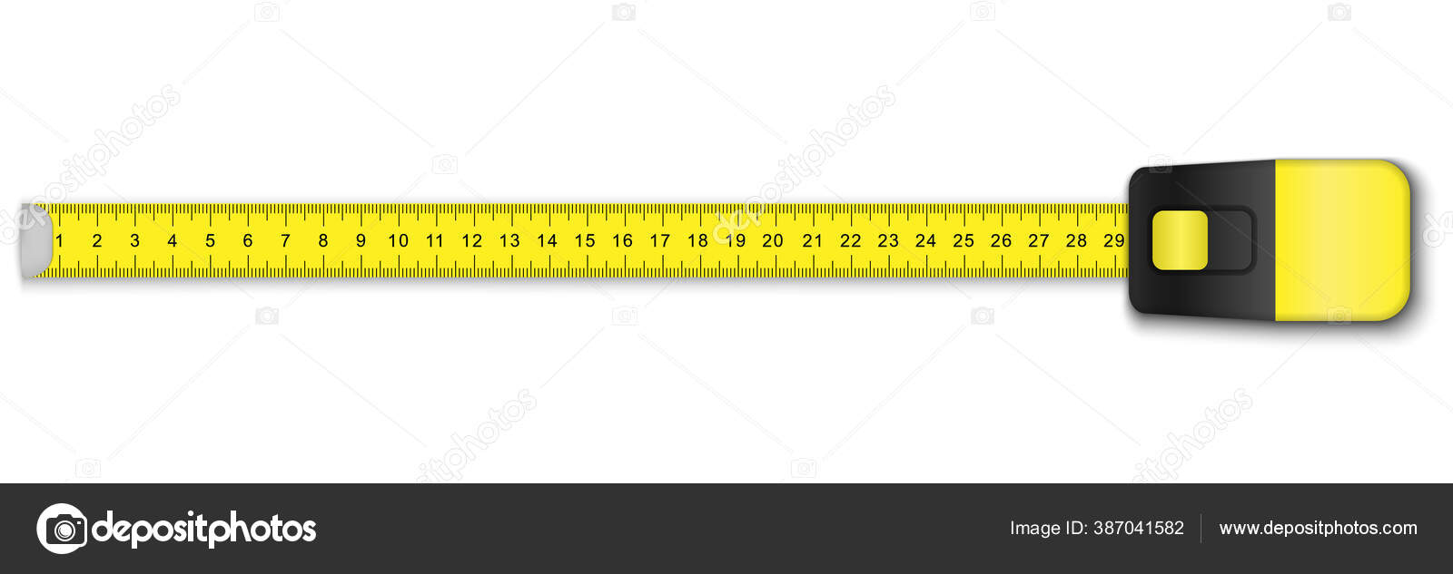 Measuring Ruler Tape Tool Roulette White Background Stock Vector